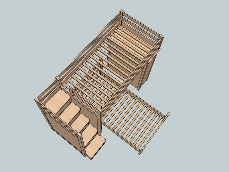 bunk bed plans stairs drawers